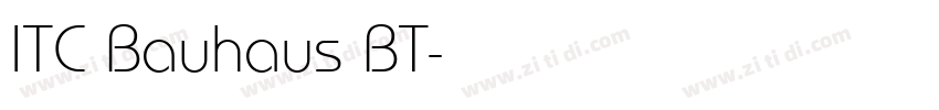 ITC Bauhaus BT字体转换